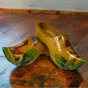 Vintage Dutch Amsterdam Holland Wooden Clogs 12”